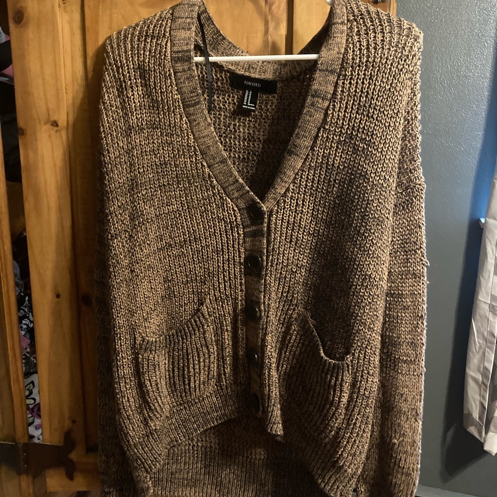 Forever 21 long sleeve button sweater
